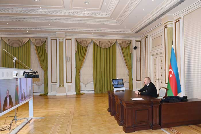 Prezident İlham Əliyev Moldova parlamentinin sədri ilə videoformatda görüşüb