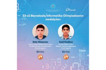 Azercell-in dəstəyilə məktəblilərimiz Beynəlxalq İnformatika Olimpiadasında iki medal qazanıblar