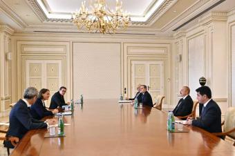 Prezident İlham Əliyev Fransa Prezidenti Kabinetinin müşavirini qəbul edib