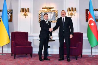 Azərbaycan Prezidenti İlham Əliyev Brüsseldə Ukrayna Prezidenti Volodimir Zelenski ilə görüşüb