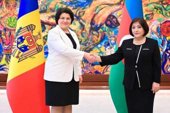 Milli Məclisin sədri Sahibə Qafarova Moldovanın Baş naziri ilə görüşüb