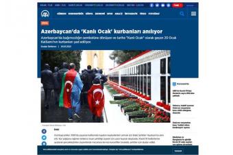 Türkiyə mediası 20 Yanvar faciəsi ilə bağlı geniş məlumatlar yayıb
